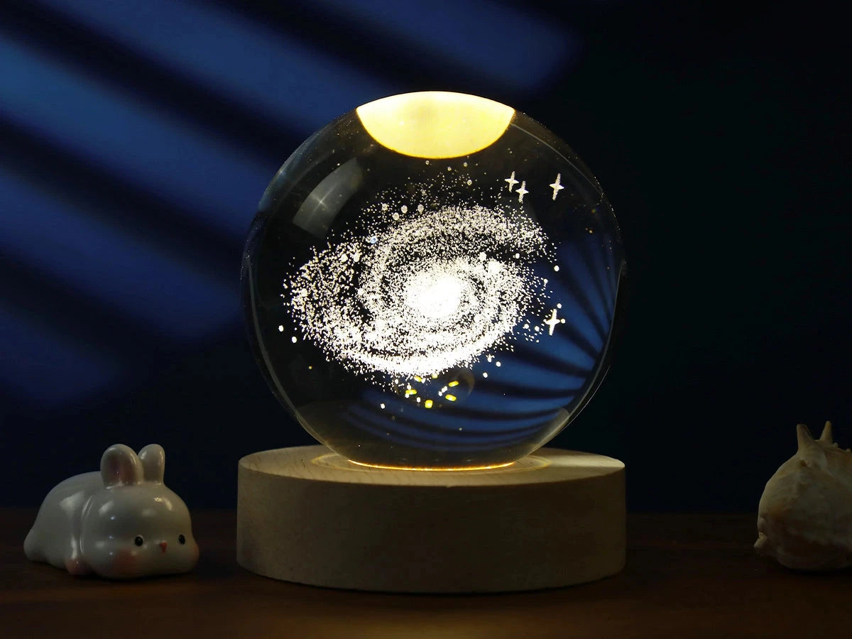Crystal Ball Medium - Lampe de table LED boule de cristal iTotal Galaxy 