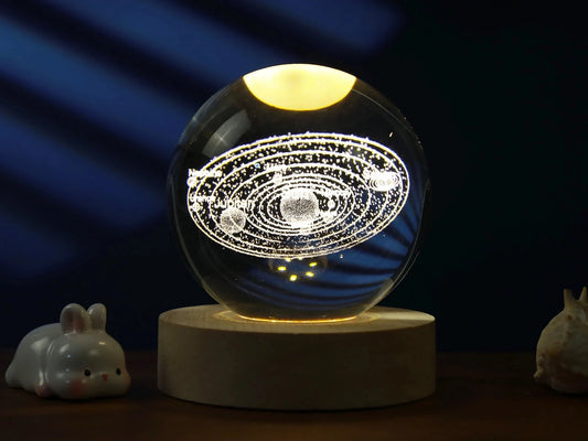 Crystal Ball Medium - Lampe de table LED boule de cristal iTotal Solar System 