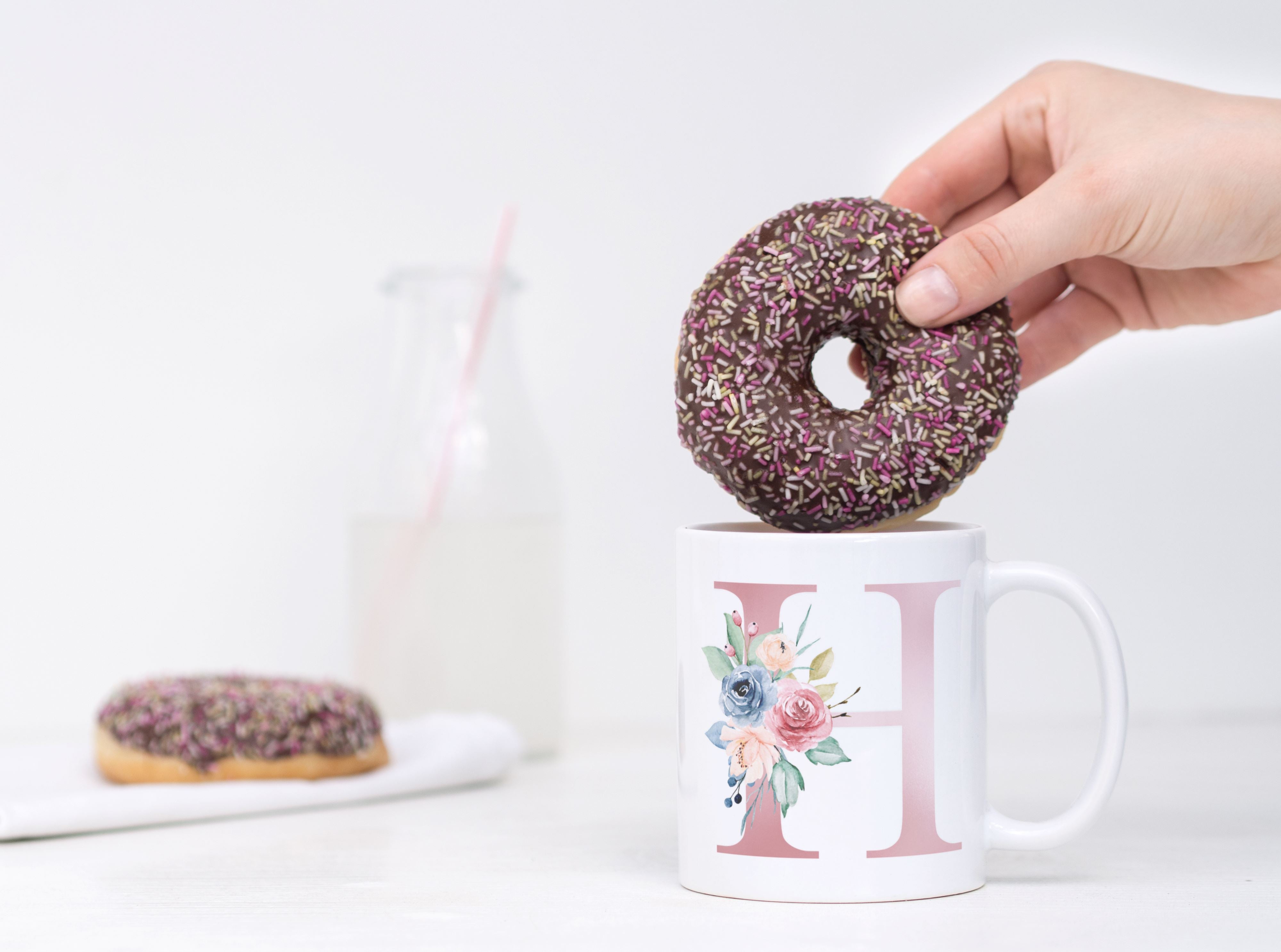 Flower letters - Mug en céramique Be Color H 