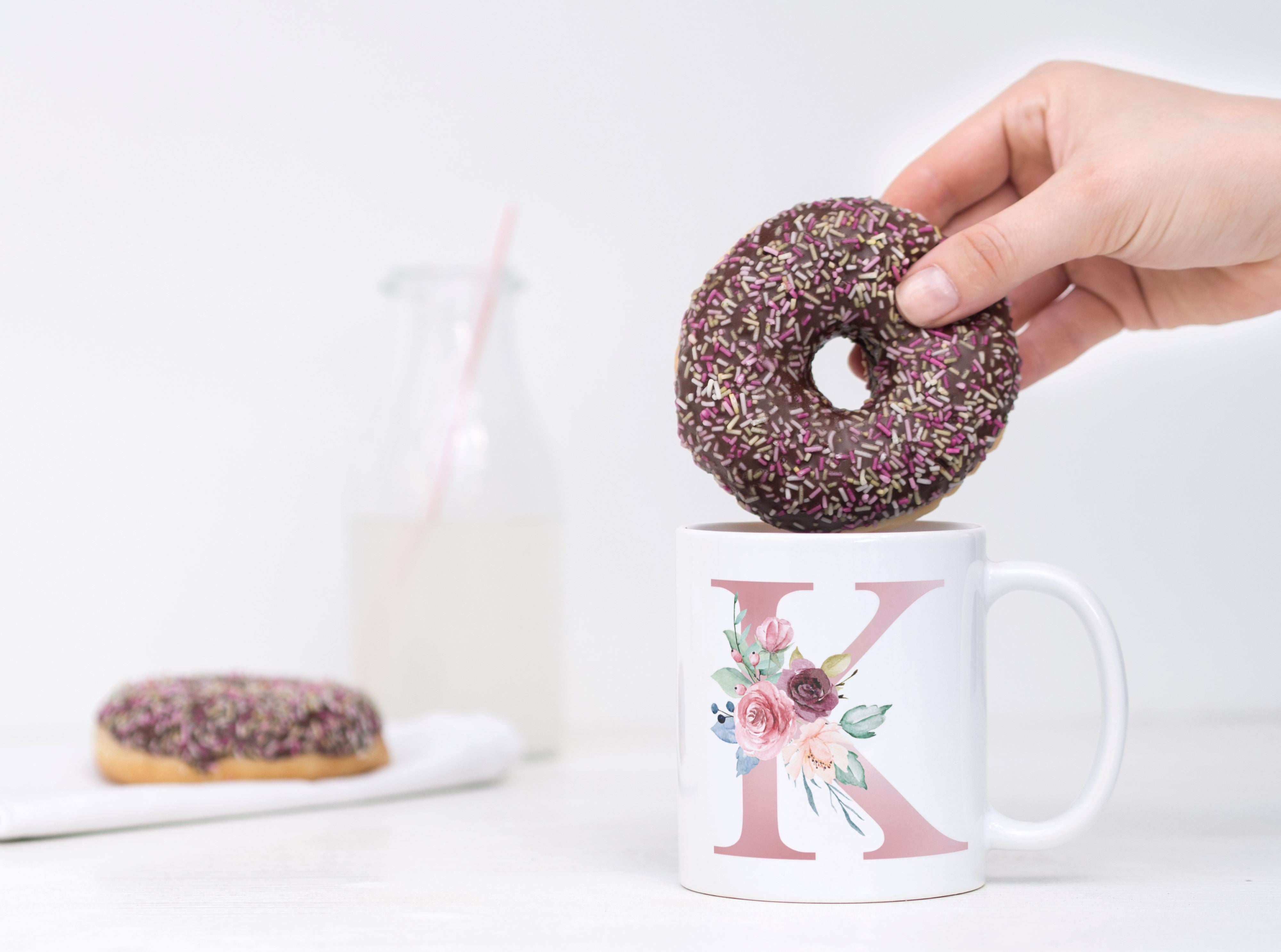 Flower letters - Mug en céramique Be Color K 