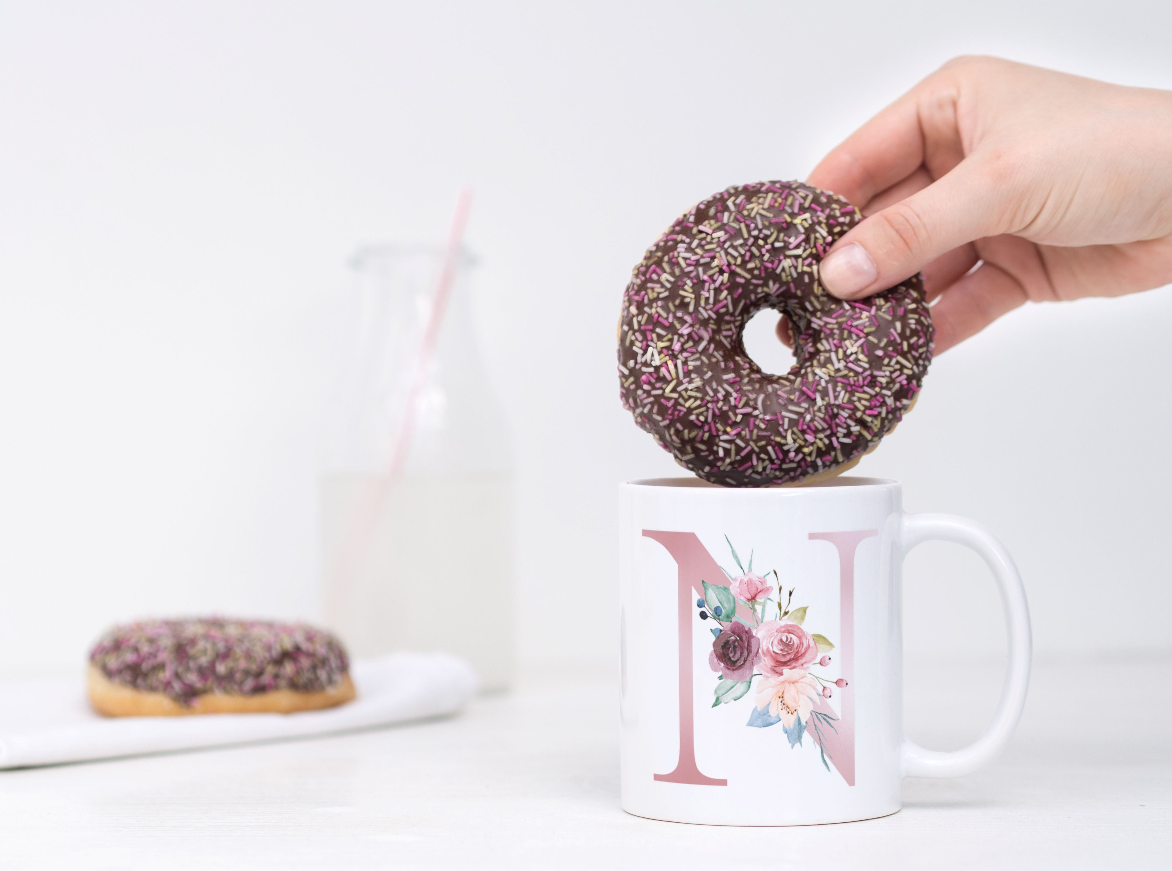 Flower letters - Mug en céramique Be Color N 