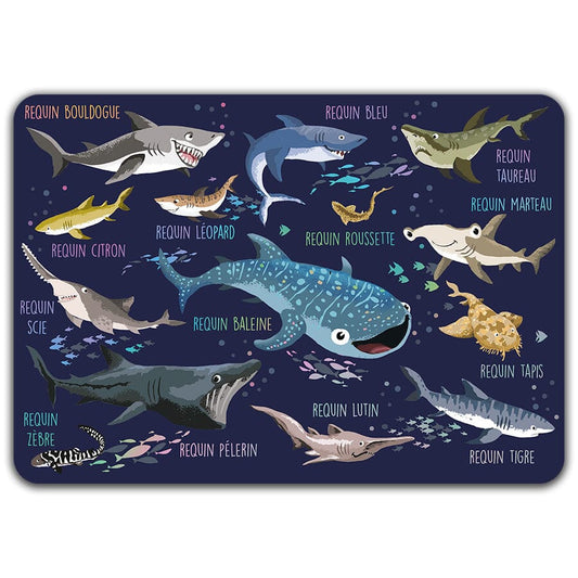 Les Squales - Set de table dorure Cartes d'Art 