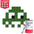 Little Alien - Art kit mosaïque Pixel Corner Vert Foncé 