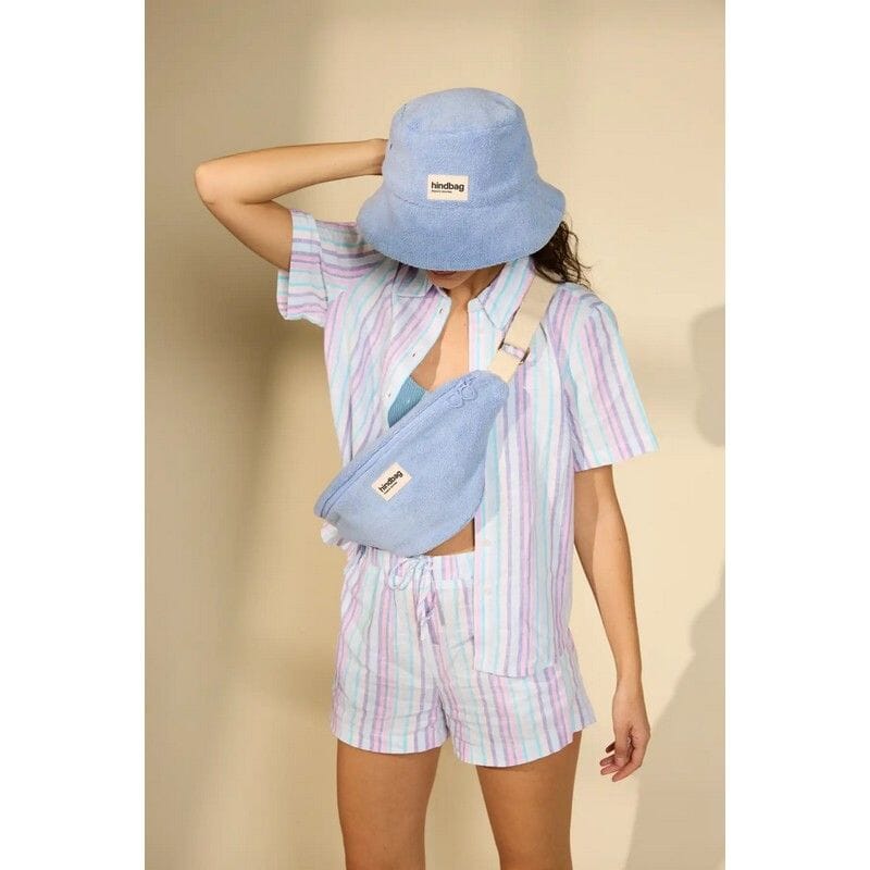 Olivia - Sac banane en coton Hindbag Eponge Bleu 
