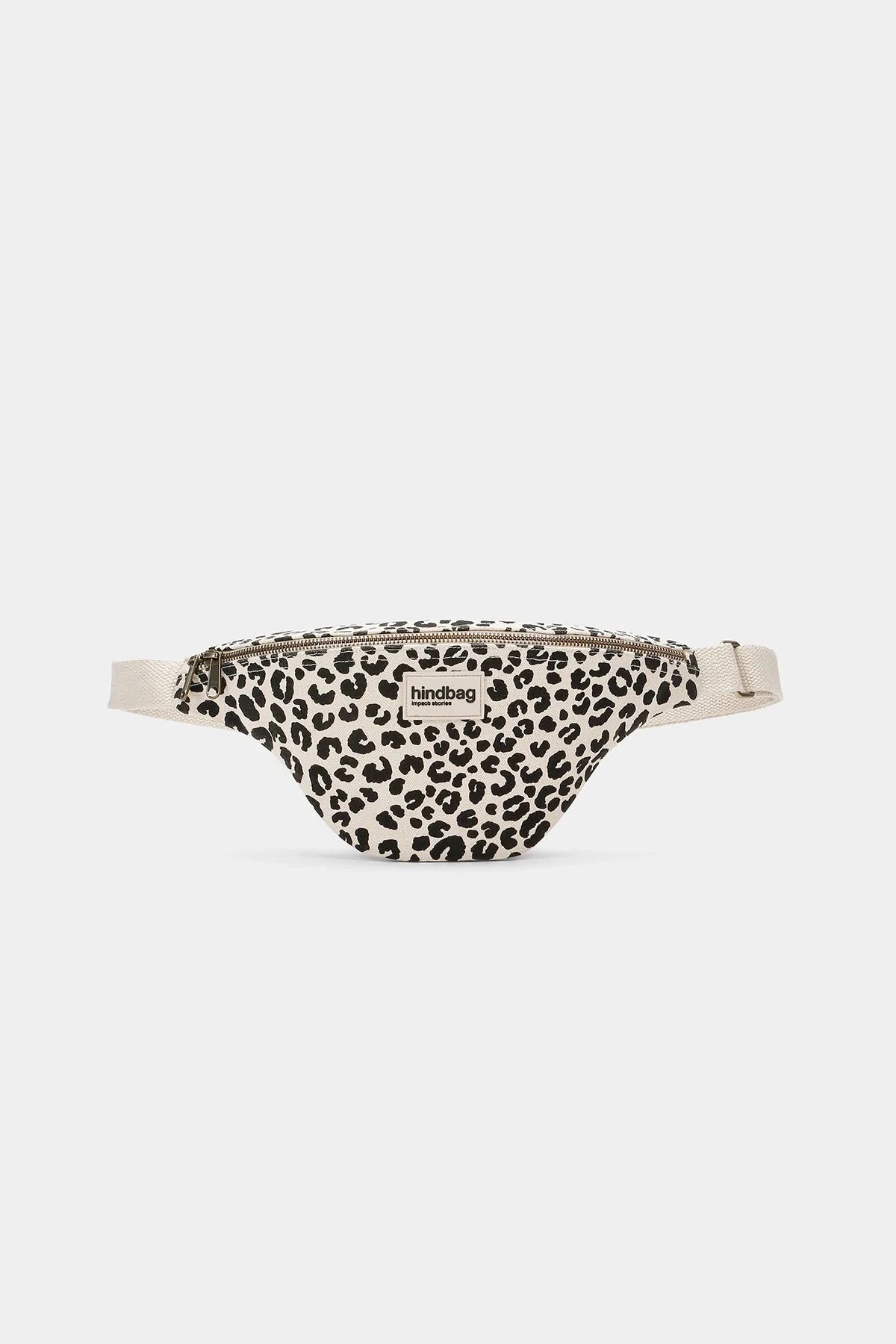 Olivia - Sac banane en coton Hindbag Léopard Ecru 