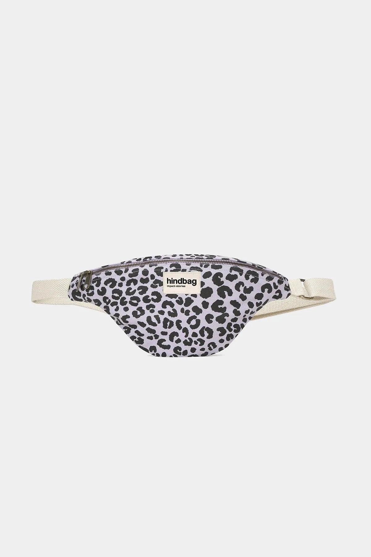 Olivia - Sac banane en coton Hindbag Léopard Lilas 