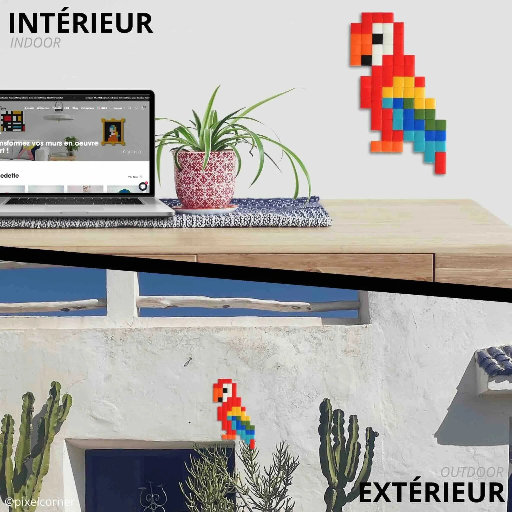Papagayo - Art kit mosaïque Pixel Corner 