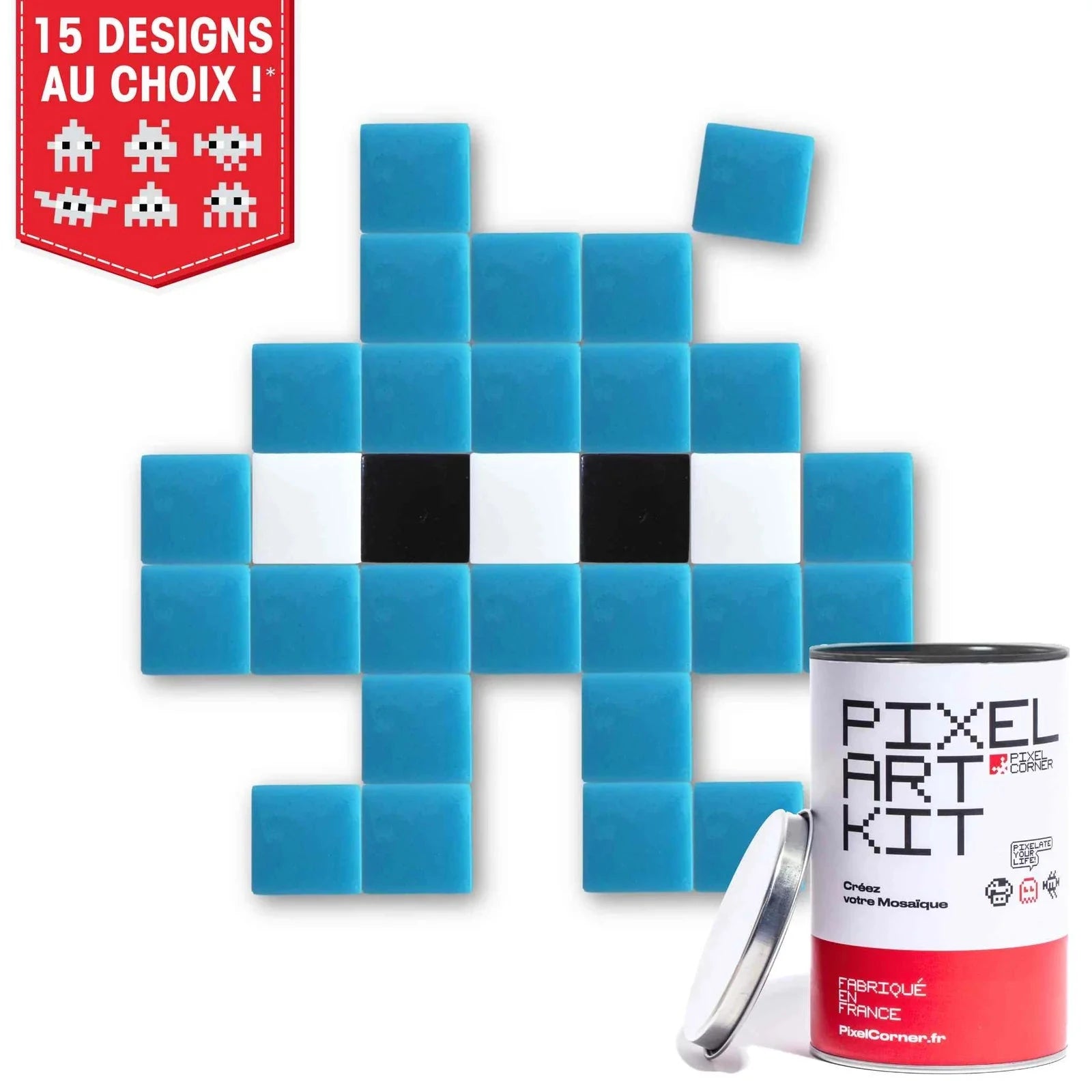 Tiny - Art kit mosaïque Pixel Corner Bleu Clair 