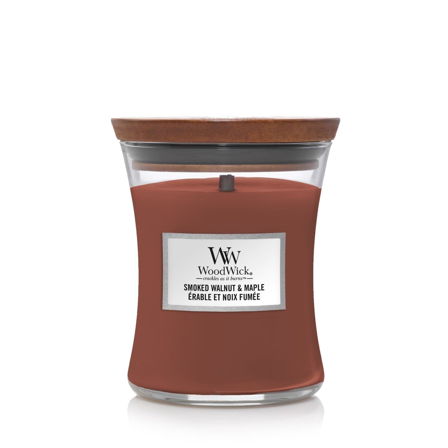 Erable et Noix Fumée - Moyenne Jarre Bougies WoodWick 