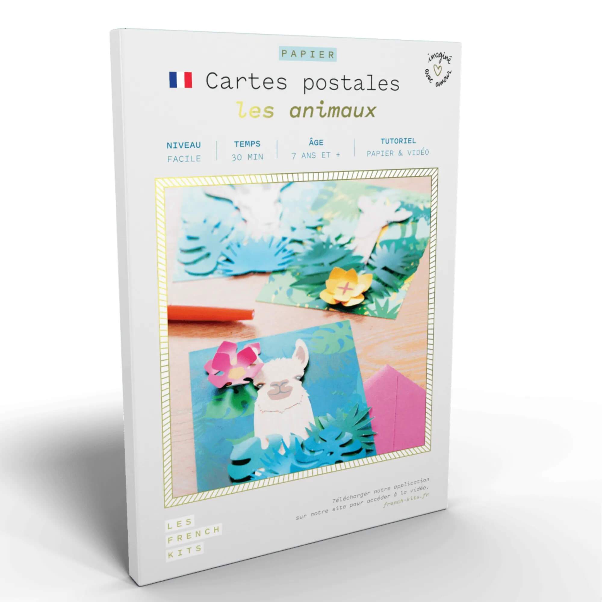 Les animaux - Cartes postales DIY Les French Kits 