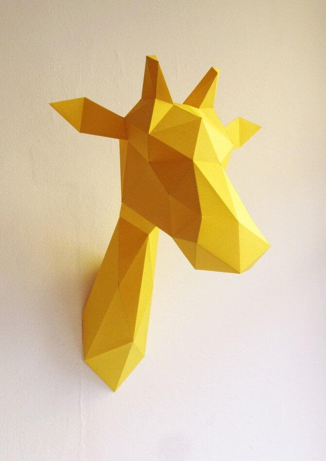 Paper Girafe - Trophée en papier Assembli 