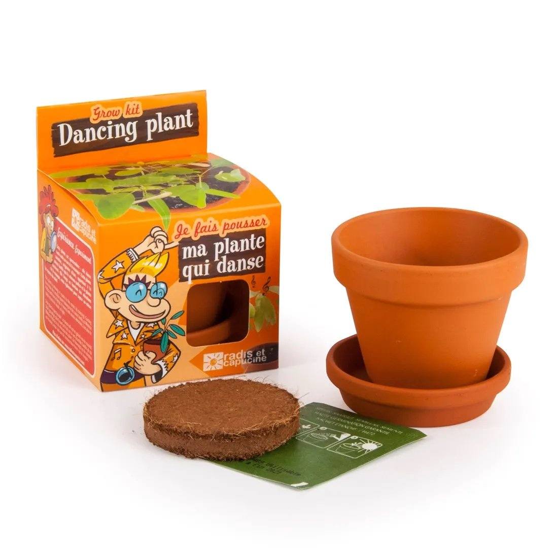 Plante qui danse - Kit terre cuite 8 cm Radis et Capucine 