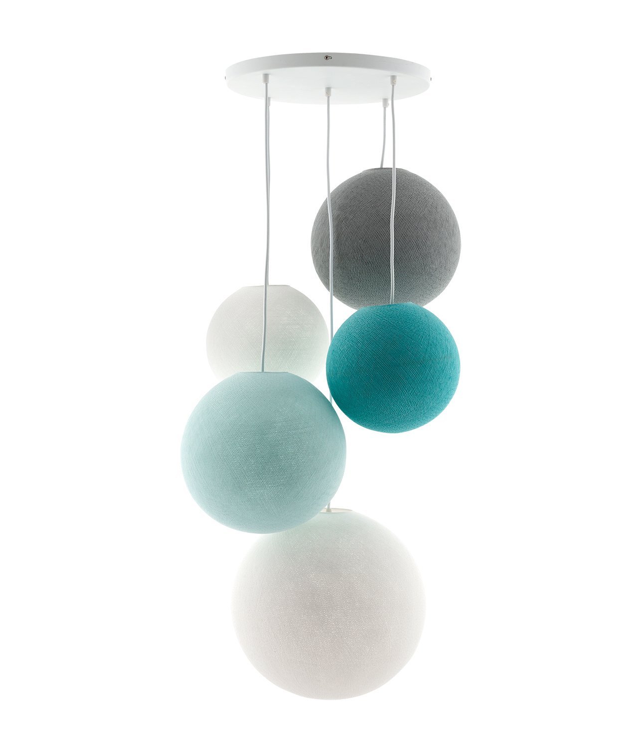 Sea Breeze - Suspension 5 globes Cotton Ball Lights 