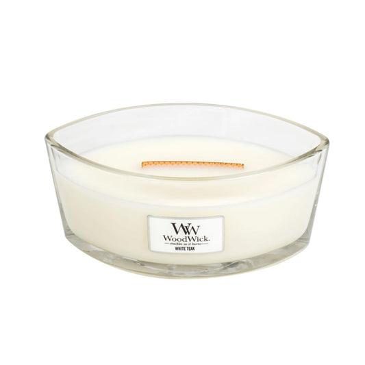 Teck Blanc - Bougie Ellipse WoodWick 