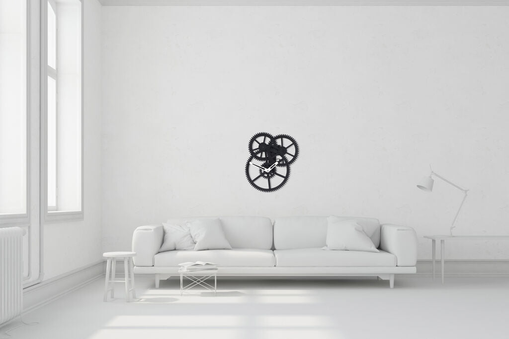 Wall Triple Gear - Horloge murale Horloges murales Kikkerland 